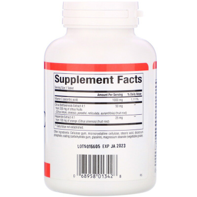 Natural Factors Vitamin C с медленным высвобождением 1000 мг 180 таблеток