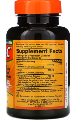 American Health Ester-C with Citrus Bioflavonoids (Витамин С с цитрусовыми биофлавоноидами) 500 мг 120 вег капсул