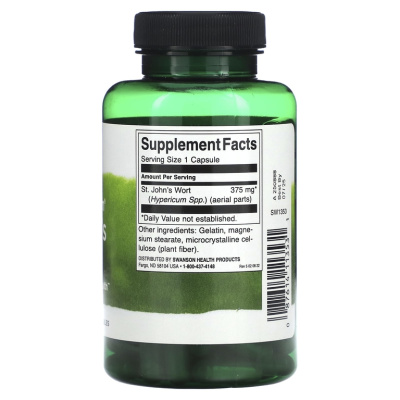 Swanson Full Spectrum St. John's Wort (Зверобой полного спектра) 375 мг 120 капсул