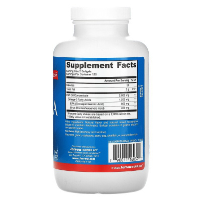 Jarrow Formulas EPA-DHA Balance (Рыбий жир омега-3) 240 гел. капсул