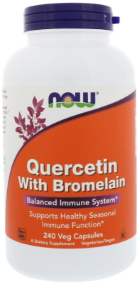 NOW Quercetin with Bromelain (Кверцетин с бромелаином) 240 капсул
