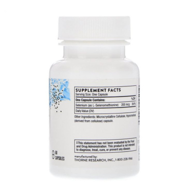 Thorne Research Selenomethionine (Cеленометионин) 60 капсул