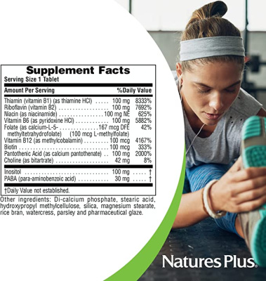 NaturesPlus MEGA B-100 COMPLEX S/R 60 таблеток
