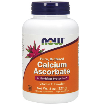 Now Foods Calcium Ascorbate (Буферизованный аскорбат кальция, порошок витамина С) 227 гр, срок годности 06/2026