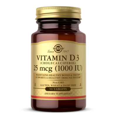 Solgar Vitamin D3 (Витамин D3) 25 мкг 1000 МЕ 90 таблеток