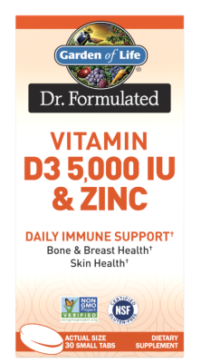 Garden Of Life Dr Formulated Vit D3 5000 IU & Zinc (Витамин D3 и цинк) 30 таблеток