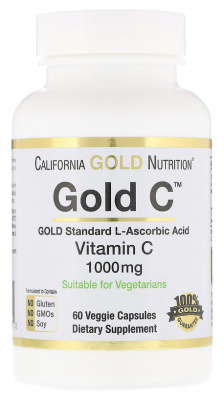 California Gold Nutrition Gold C Vitamin C (Витамин C) 1000 мг 60 капсул