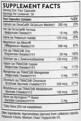Thorne Research BioMins (минералы с медью и железом) 120 капсул