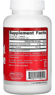 Jarrow Formulas N-Acetyl Tyrosine (N-ацетилтирозин) 350 мг 120 капсул