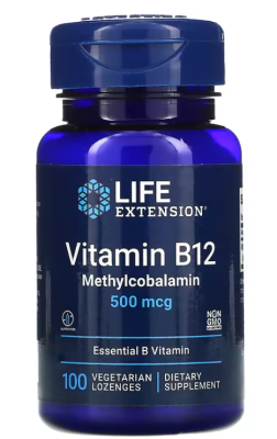 Life Extension Vitamin B12 Methylcobalamin (Метилкобаламин B12) 500 мкг 100 вег. пастилок