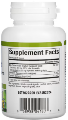 Natural Factors Milk Thistle (Расторопша пятнистая) 250 мг 60 капсул