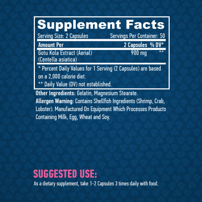 Haya Labs Gotu Kola Extract (Экстракт Готу Кола) 100 капсул