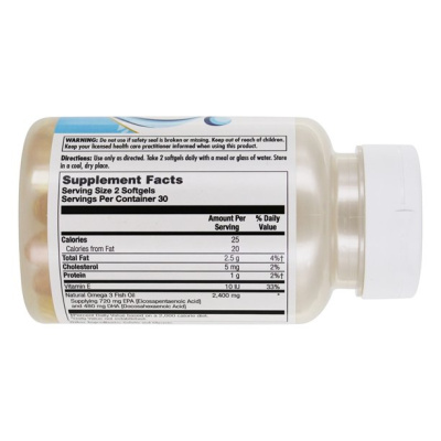 KAL Omega 3 (Омега 3) 720 EPA/ 480 DHA 1200 мг 60 гелевых капсул