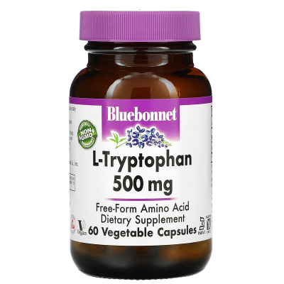 Bluebonnet Nutrition L-Tryptophan (L-триптофан) 500 мг 60 капсул