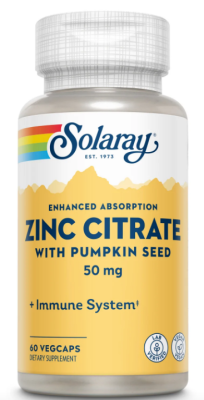 Solaray Zinc Citrate (Цитрат цинка) 50 мг 60 капсул