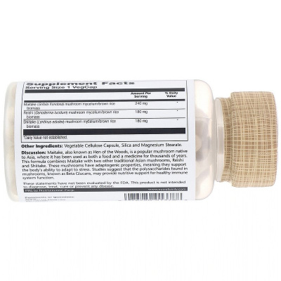 Solaray Fermented Mushroom Immune Complex (Комплекс для укрепления иммунитета с ферментированными грибами) 100 капсул