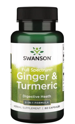 Swanson Full Spectrum Ginger & Turmeric 2-in-1 Formula (полный спектр имбиря и куркумы - формула 2-в-1)