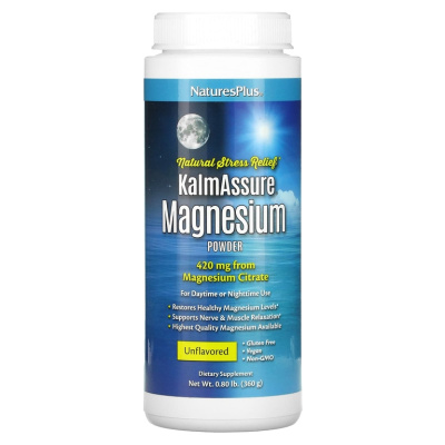 NaturesPlus KalmAssure Magnesium Citrate Powder (Магний цитрат порошок) Без ароматизаторов 400 мг 360 гр