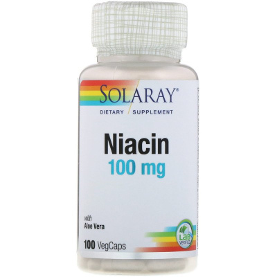 Solaray Niacin (Ниацин) 100 мг 100 капсул