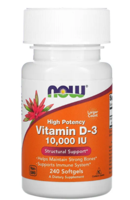 Now Foods Vitamin D-3 10000 IU 240 капсул