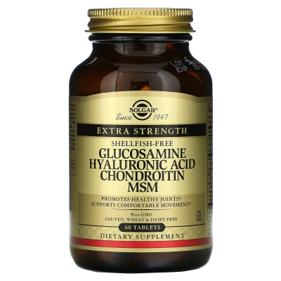 Solgar Glucosamine Hyaluronic Acid Chondroitin MSM (Глюкозами Гиалуроновая кислота Хондроитин МСМ) 60 таблеток