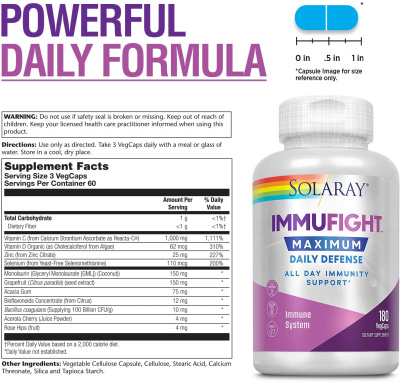 Solaray ImmuFight (максимальная ежедневная защита) 90 VegCaps