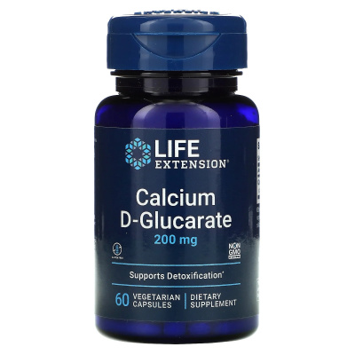 Life Extension Calcium D-Glucarate (D-глюкарат кальция) 200 мг 60 капсул
