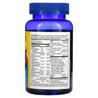 Nature's Way, Alive! Men's Premium Gummies, Multivitamin (полный комплекс мультивитаминов премиального качества для мужчин) со вкусом апельсина, винограда и вишни 75 жевательных конфет