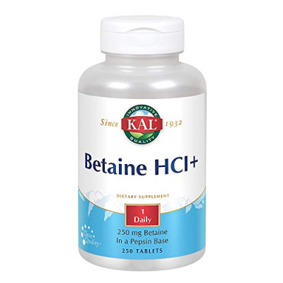 KAL Betaine HCl Plus (бетаина гидрохлорид+) 250 мг 250 таблеток