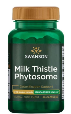 Swanson Milk Thistle Phytosome (Фитосома расторопши пятнистой - стандартизированный Siliphos) 300 мг 60 капсул