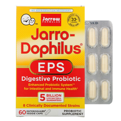 Jarrow Formulas Jarro-Dophilus EPS (пищеварительный пробиотик 5 миллиардов) 60 капсул Enteroguard 