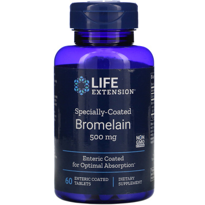 Life Extension Specially-Coated Bromelain (Бромелаин в специальной оболочке) 500 мг 60 таблеток