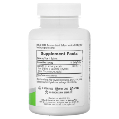 NaturesPlus Pro Quercetin (Квертецин) 500 мг 60 таблеток