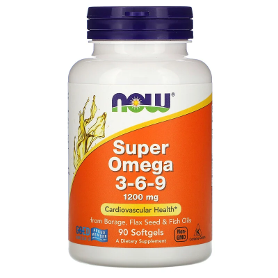 NOW Super Omega 3-6-9 1200 мг 90 капсул