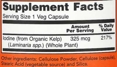 NOW Kelp (ламинария) 250 вег. капсул