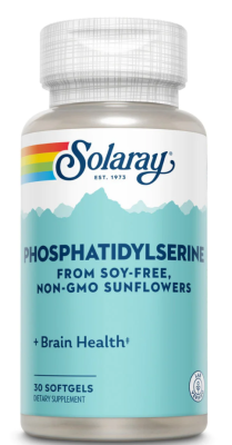 Solaray Sunflower Phosphatidylserine (Фосфатидилсерин из подсолнечника) 100 мг 30 гелевых капсул