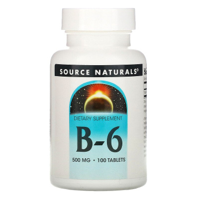Source Naturals В-6 (Витамин B-6) 500 мг 100 таблеток