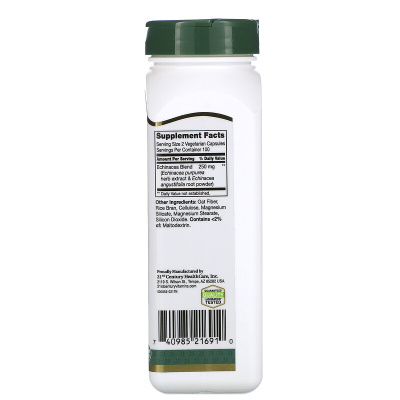 21st Century Echinacea Complex (Комплекс эхинацеи) 250 мг 200 капсул