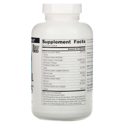 Source Naturals Daily Essential Enzymes (добавка с незаменимыми ферментами для ежедневного использования) 500 мг 240 капсул