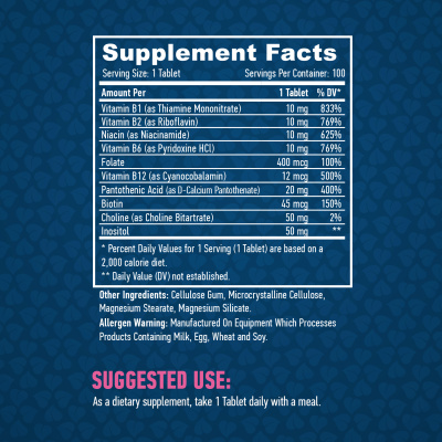 Haya Labs B-Basic (Комплекс витаминов группы B) 100 таблеток