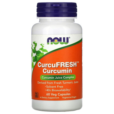 Now Foods CurcuFresh Curcumin (Куркумин) 60 вег. капсул