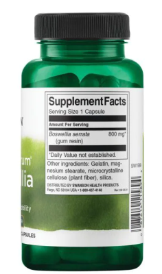 Swanson Full Spectrum Boswellia - Double Strength (Босвелия полного спектра - Двойная сила) 800 мг 60 капсул