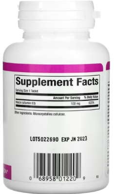 Natural Factors Niacin (Ниацин) 100 мг 90 таблеток