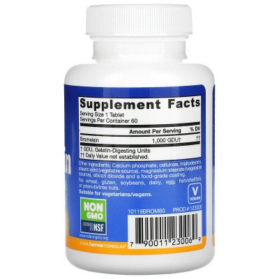 Jarrow Formulas Bromelain (Бромелаин) 1000 мг 60 таблеток
