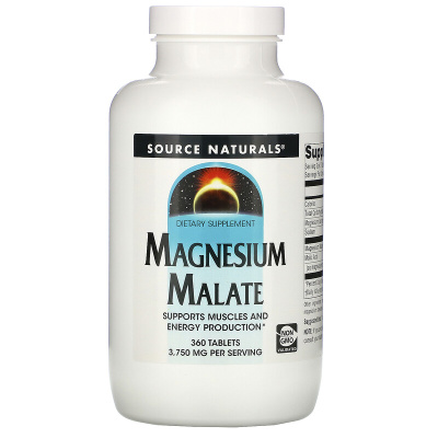 Source Naturals Magnesium Malate (Малат магния) 3750 мг 360 таблеток