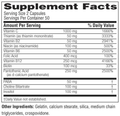 Twinlab Stress B-Complex Caps 100 капсул