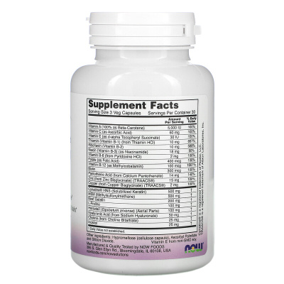 Now Foods Solutions Clinically Advanced Hair Skin & Nails (для здоровья волос кожи и ногтей) 90 капсул