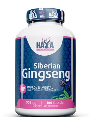 Haya Labs Siberian Ginseng (Сибирский женьшень) 500 мг 100 капсул