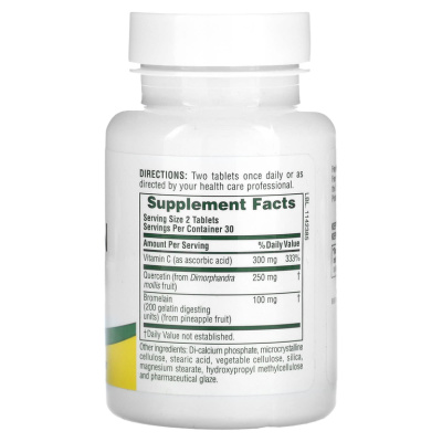 NaturesPlus Quercetin Plus Кварцетин бромелаин 60 таблеток
