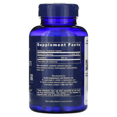 Life Extension L-Tryptophan (L-триптофан) 500 мг 90 капсул